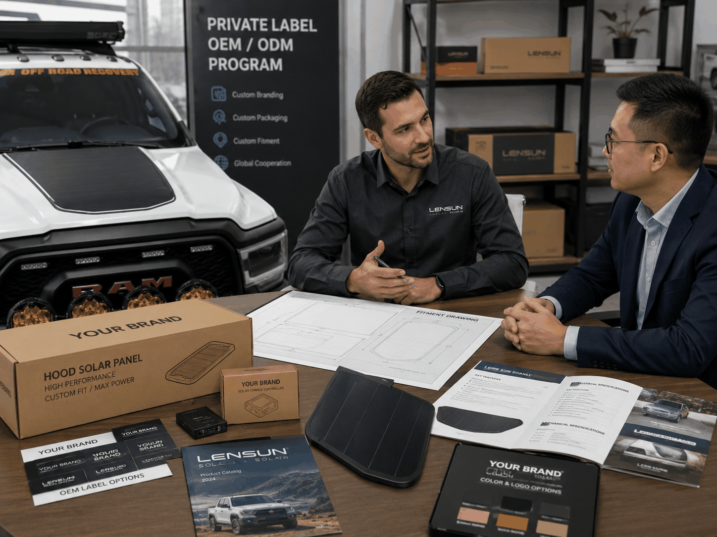 Private label and OEM hood solar kit support